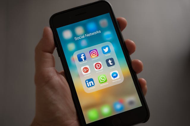 iPhone with social media open